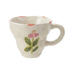 Hand Painted Mug with Flower Image - 4 Assorted Styles