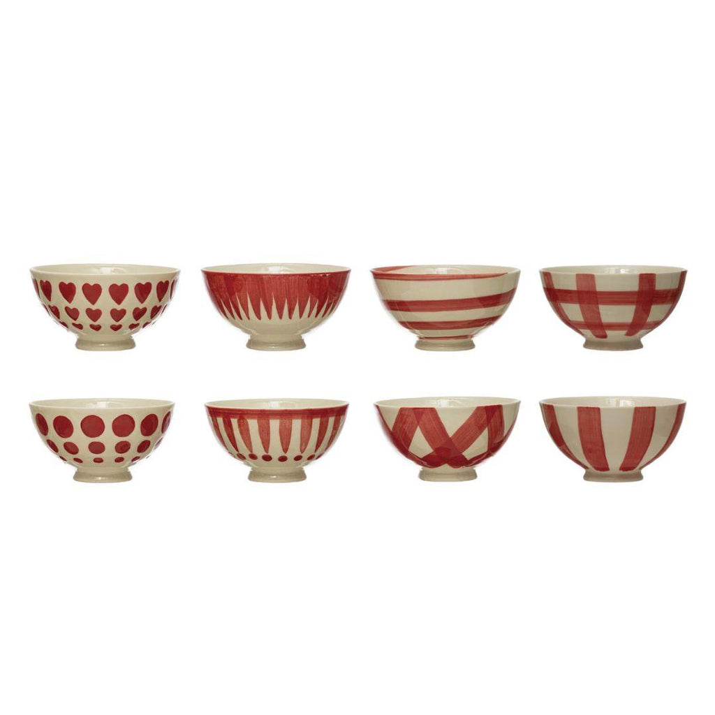 Hand-Painted Stoneware Latte Bowl