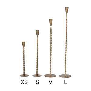 15.5" Hand Forged Cast Iron Taper Holder – Brass Finish