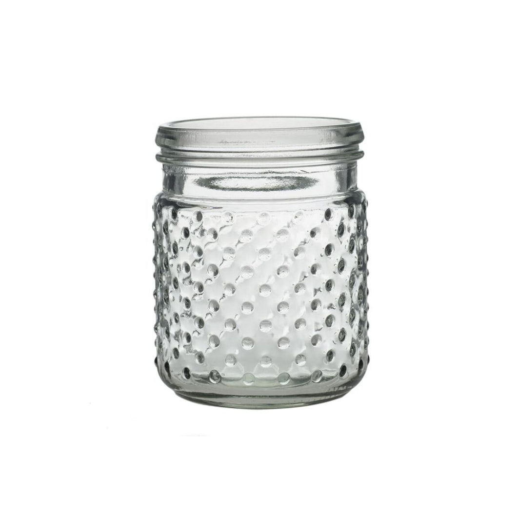 Hobnail Jar – Clear (Available in 3 Sizes)