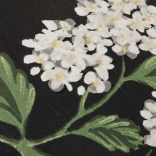 Hydrangea Black Throw Pillow - 22x22"