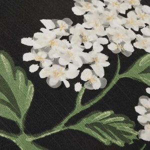 Hydrangea Black Throw Pillow - 22x22"