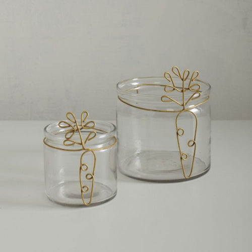 Karato Pots – Clear and Gold (Available in 2 Sizes)