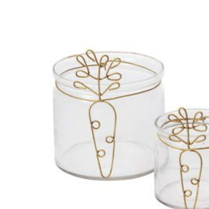 Karato Pots – Clear and Gold (Available in 2 Sizes)
