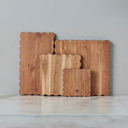Large Square Scalloped Cutting Board
