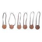 Leather & Cast Iron Bottle Tags - Set of 6