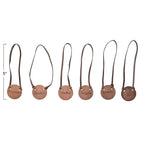 Leather & Cast Iron Bottle Tags - Set of 6