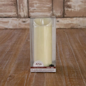 Flameless Realistic LED Candle with Flickering Pillar - Large