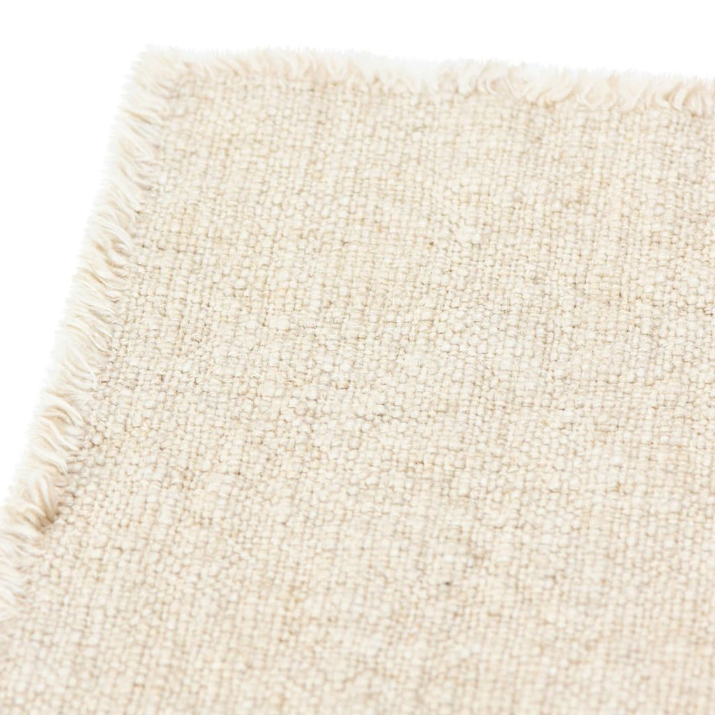 Linen Blend Table Runner with Frayed Edges