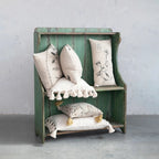 24" Lumbar Linen Throw Pillow With Printed Florals