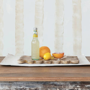 Mango Wood Tray With Scalloped Edge – Natural Finish