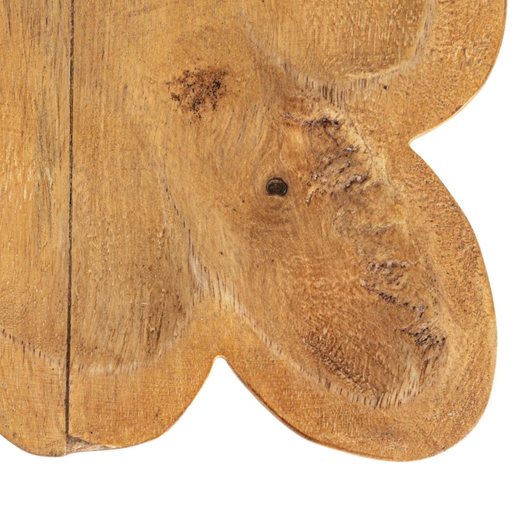 Mango Wood Tray With Scalloped Edge – Natural Finish
