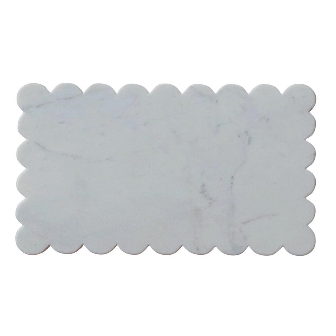 Marble Cheese Board with Scalloped Edge