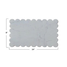 Marble Cheese Board with Scalloped Edge