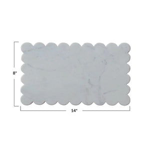 Marble Cheese Board with Scalloped Edge