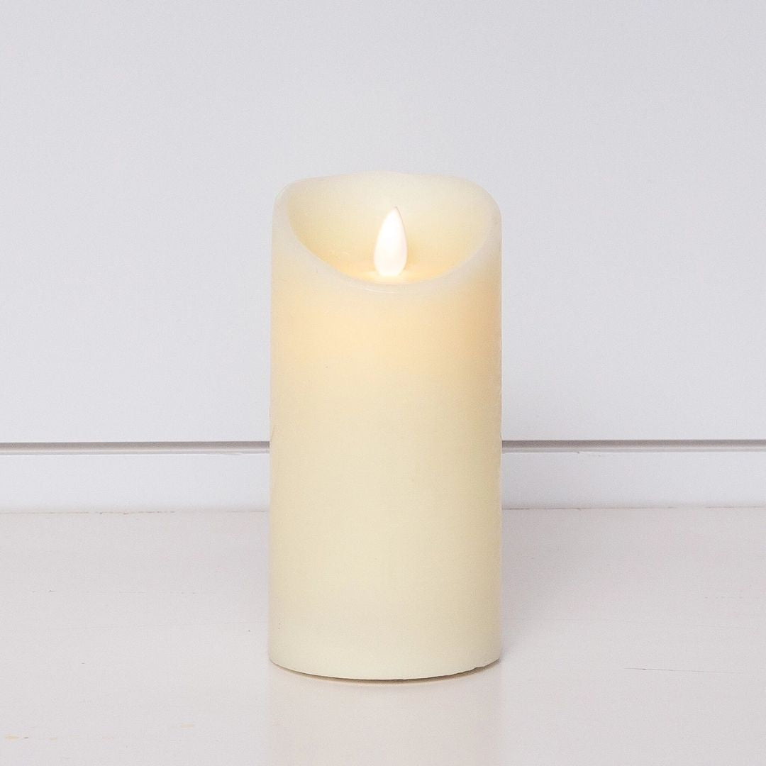 Flameless Realistic LED Candle with Flickering Pillar – Medium