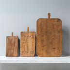 Found Footed Riser Wooden Board Tray – Rectangle, Medium