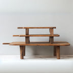 Found Footed Riser Wooden Board Tray – Rectangle, Medium