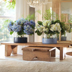 Found Footed Riser Wooden Board Tray – Rectangle, Medium