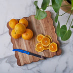 Square Scalloped Wooden Cutting Board - Medium