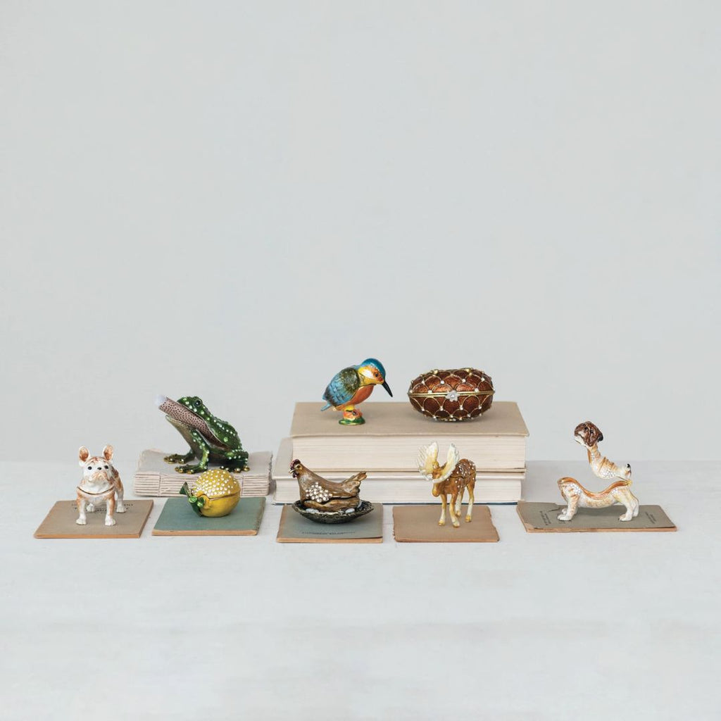 Metal Hen On Nest Trinket Box