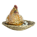 Metal Hen On Nest Trinket Box