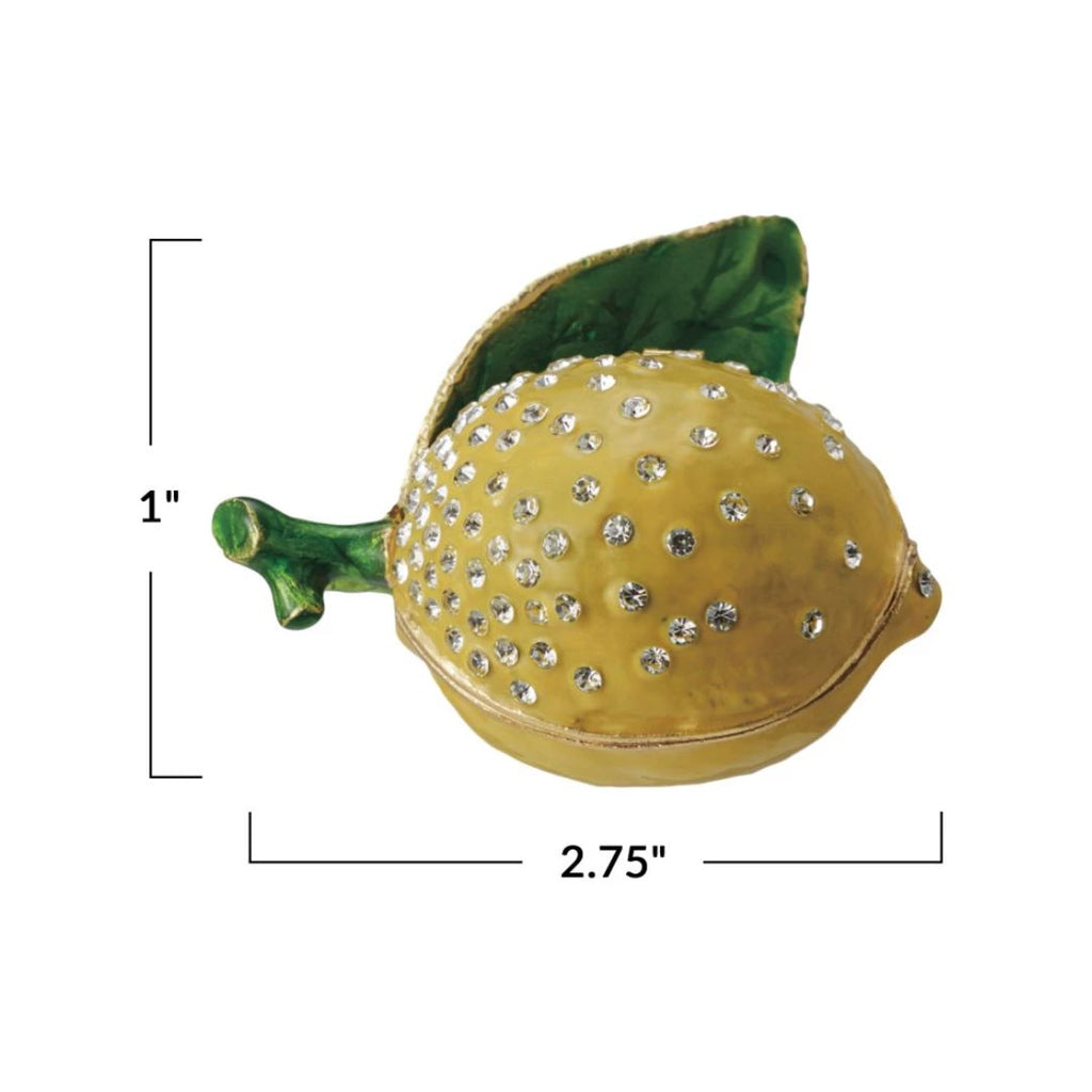 Metal Lemon Trinket Box