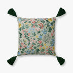 Mint Wildflowers with Tassels - 22x22"