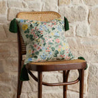 Mint Wildflowers with Tassels - 22x22"