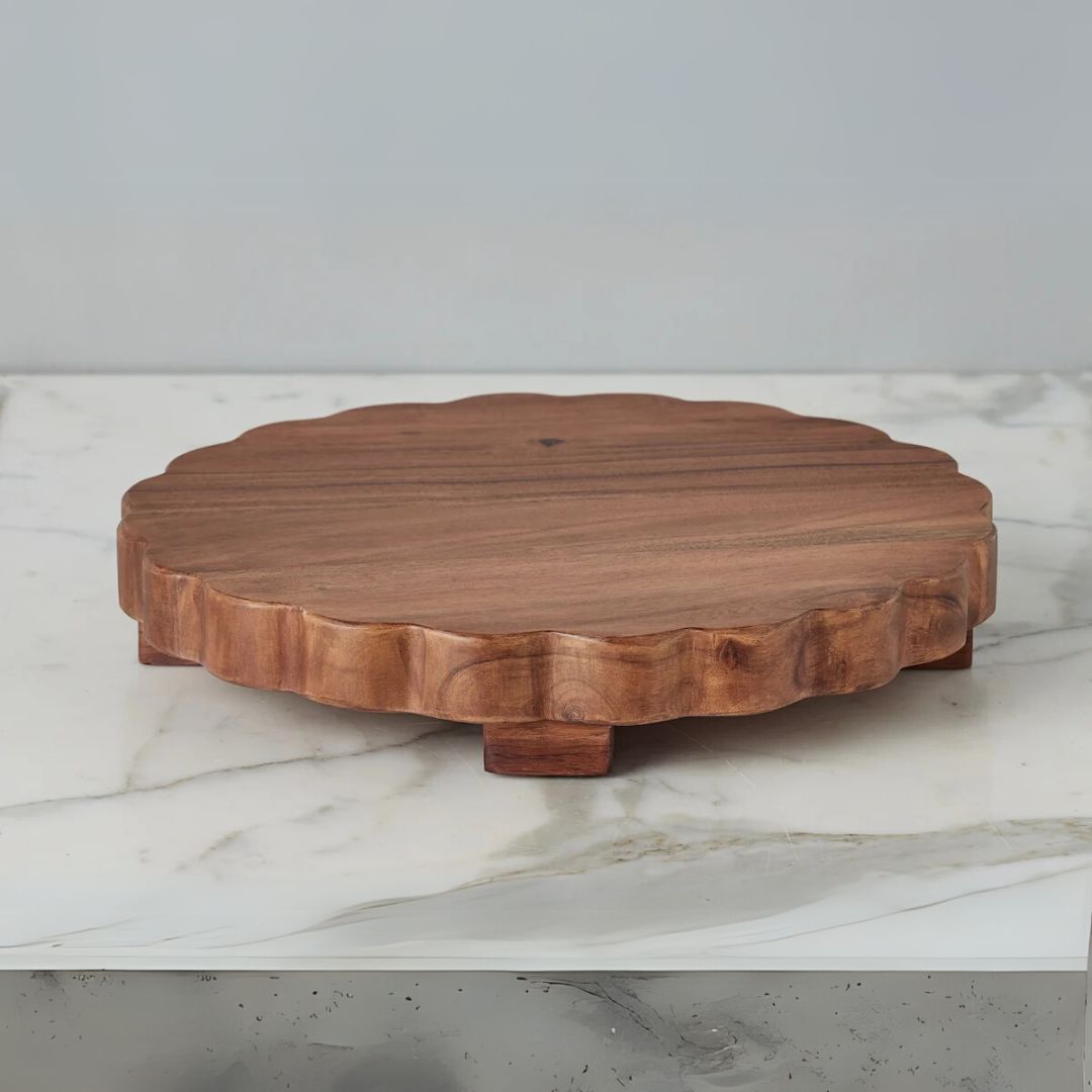 Natural Scalloped Trivet - Large