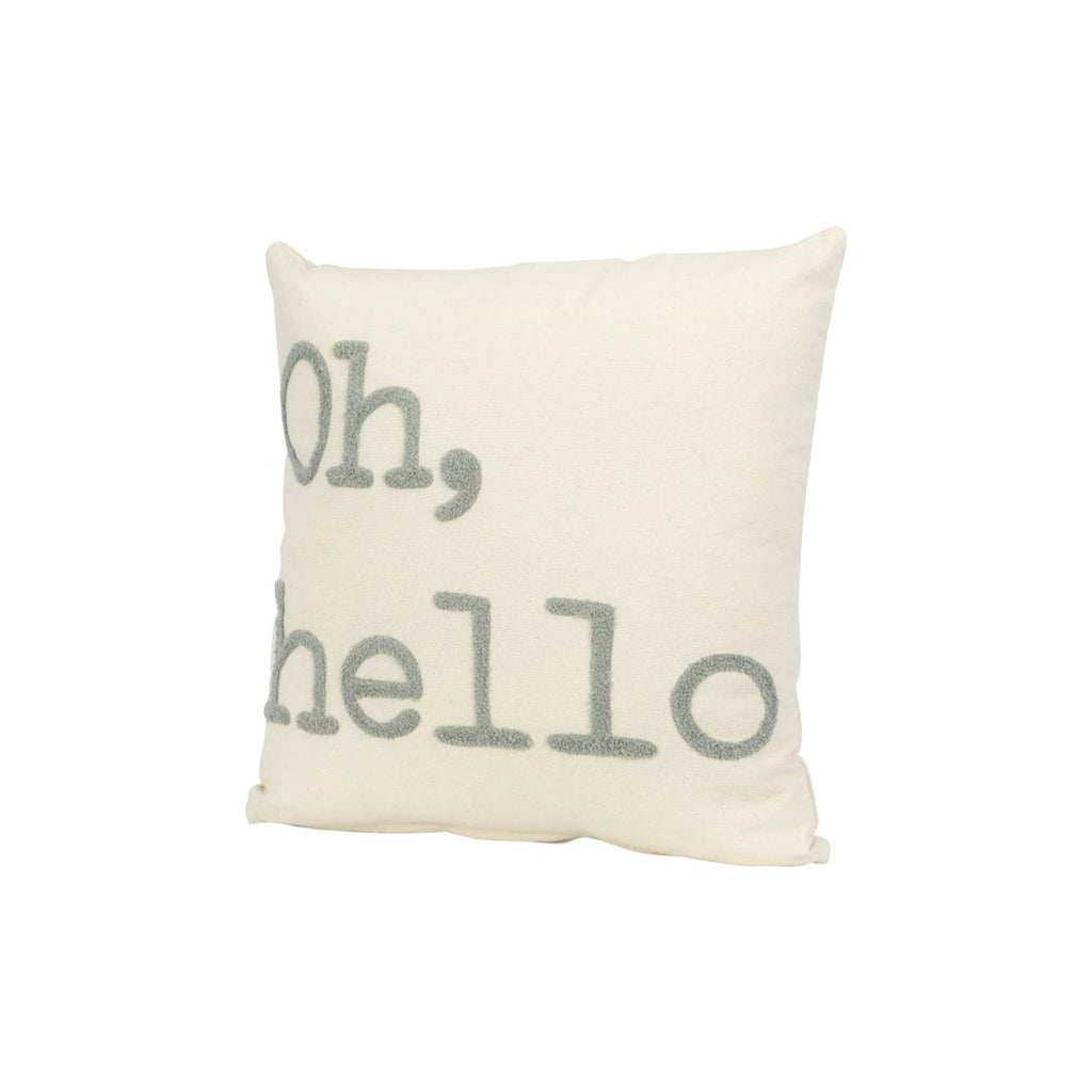 Oh Hello Cotton Throw Pillow