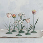 Painted Metal Toleware Taper Holder - 3 Assorted Styles