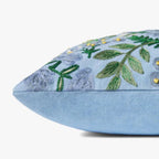 Periwinkle Wildwood Garden Lumbar Pillow 13x21"