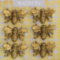 Pewter Bee Magnets - Set of 6