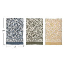 Printed Tea Towels With Floral Pattern – Set of 3