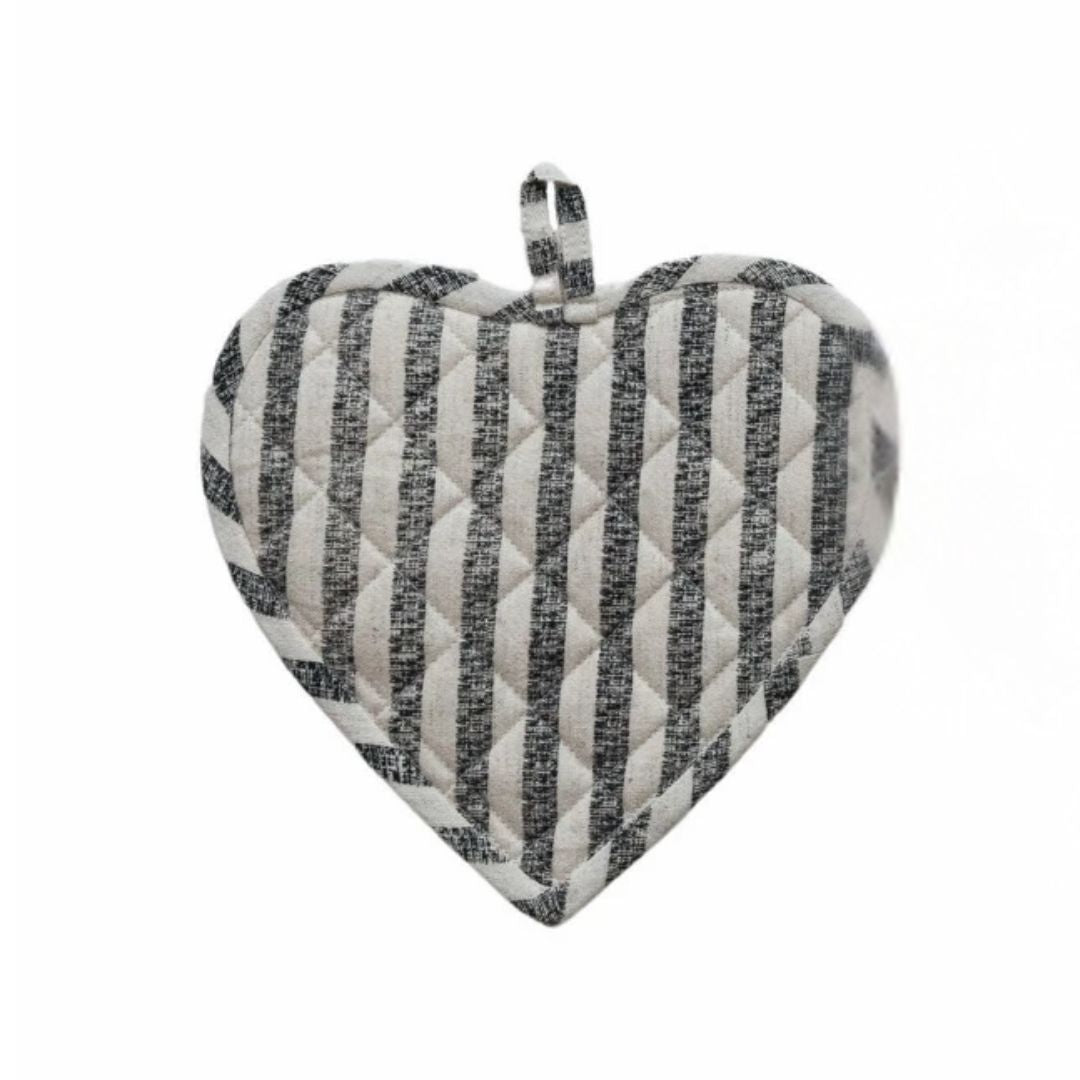 Quilted Heart Shaped Pot Holder - Assorted
