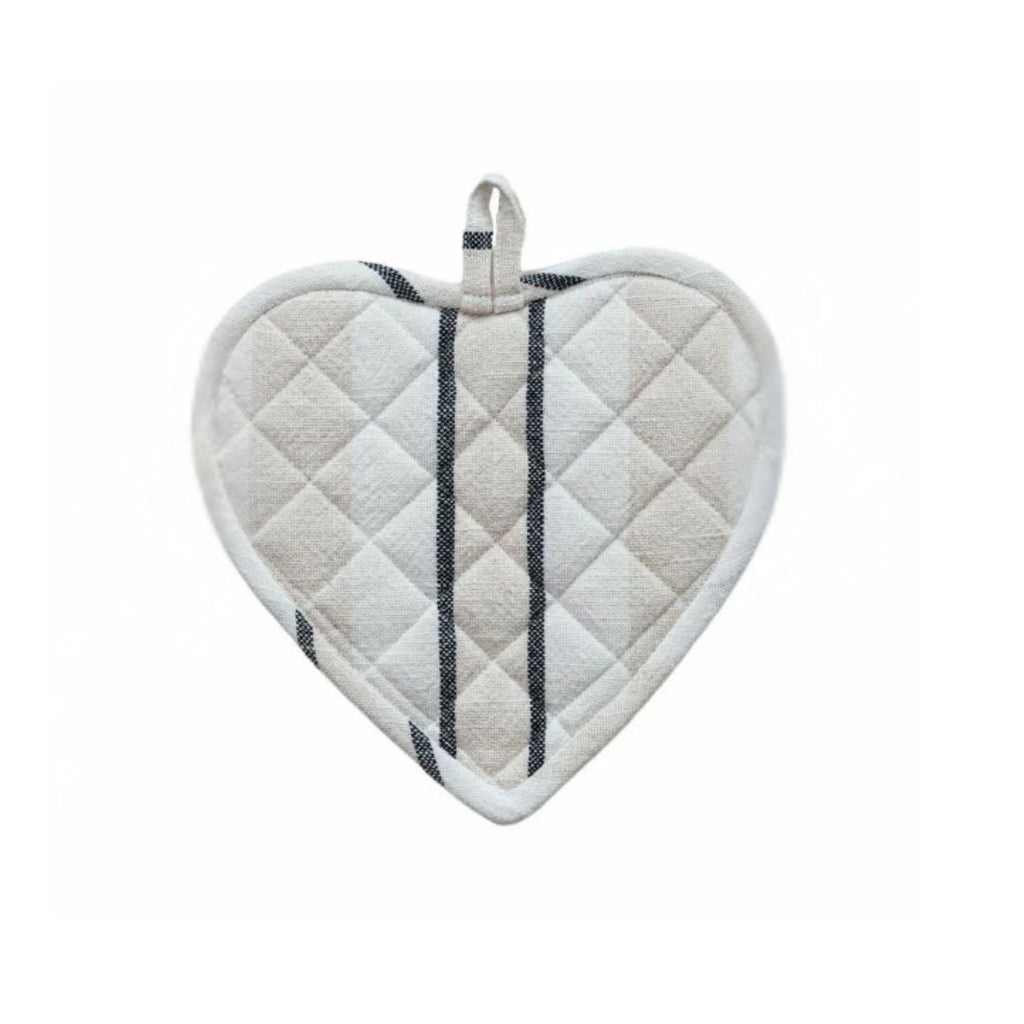 Quilted Heart Shaped Pot Holder - Assorted
