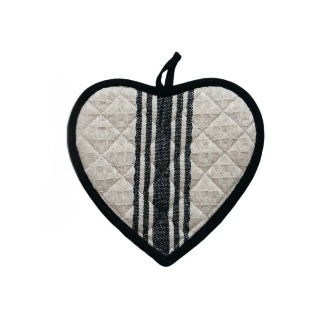 Quilted Heart Shaped Pot Holder - Assorted