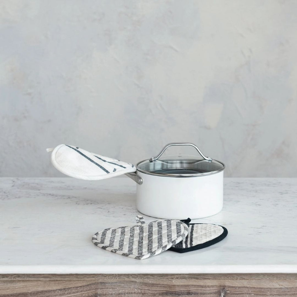 Quilted Heart Shaped Pot Holder - Assorted