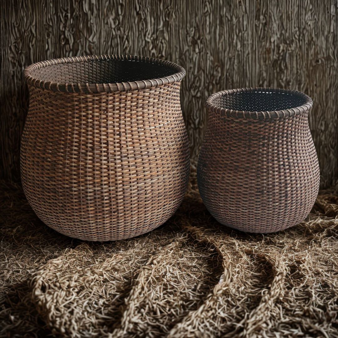 Rattan Urn Basket - Large