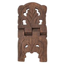 Carved Folding Book Holder - Reclaimed Wood