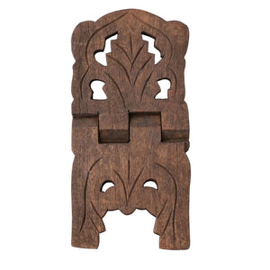 Carved Folding Book Holder - Reclaimed Wood
