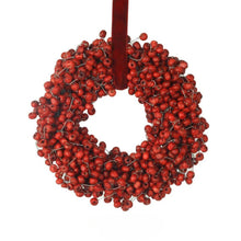 Red Wooden Bead Berry Wreath