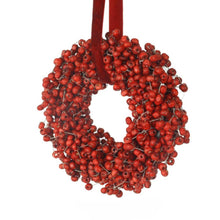 Red Wooden Bead Berry Wreath
