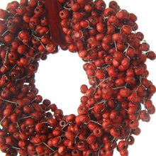 Red Wooden Bead Berry Wreath