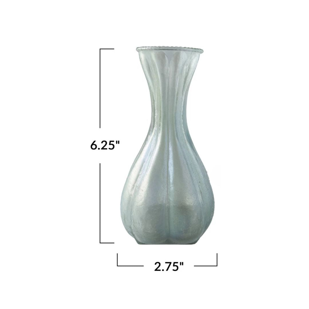 Round Pressed Glass Vases - Extra Large