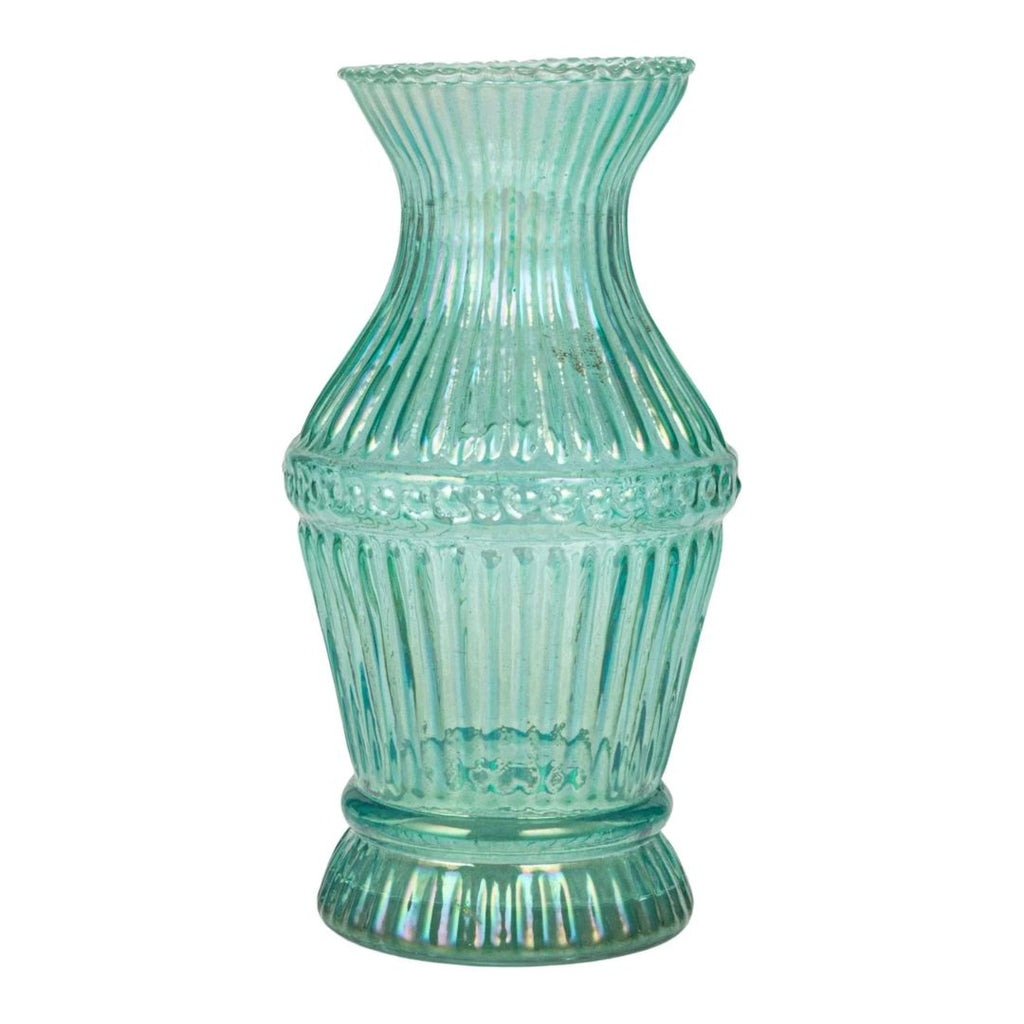 Large Round Pressed Glass Vase