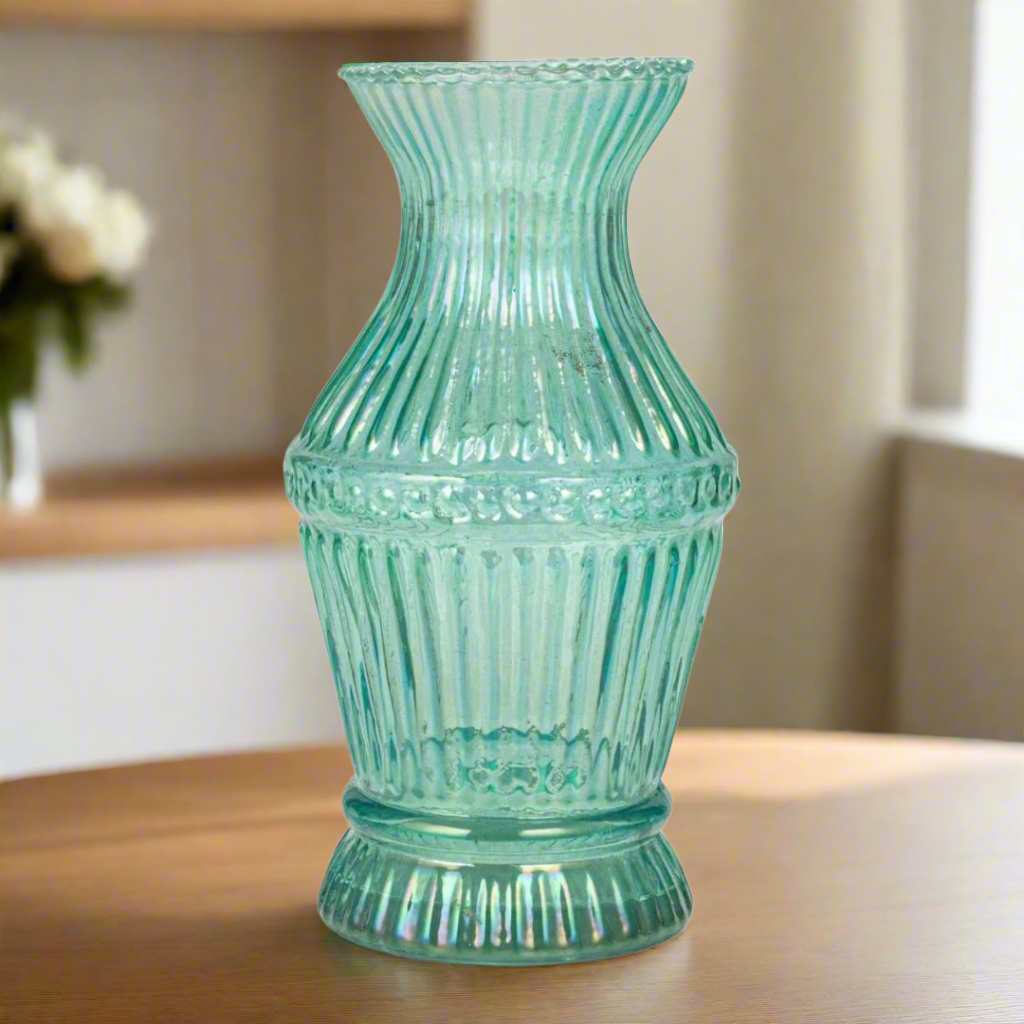 Round Pressed Glass Vases - Large