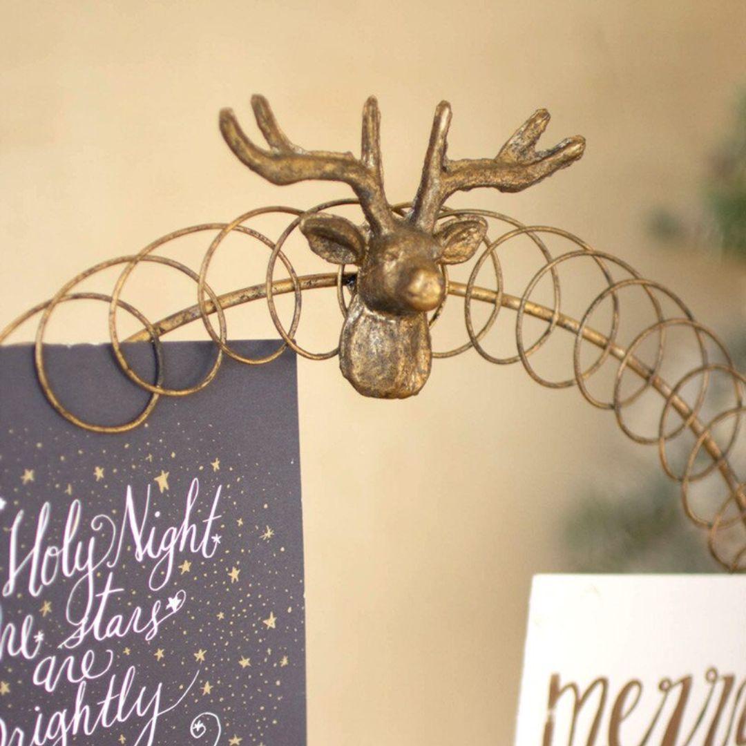 Round Wire Christmas Card Holder