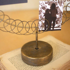 Round Wire Christmas Card Holder